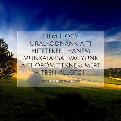 2 Korinthus 1:24 Bibliai vers magyarázata