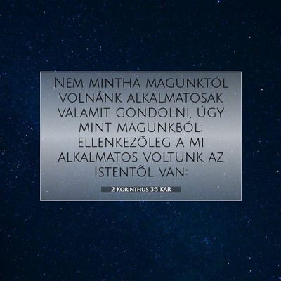 2 Korinthus 3:5 KAR Bibliai verskép