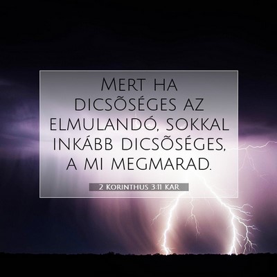 2 Korinthus 3:11 Bibliai vers magyarázata