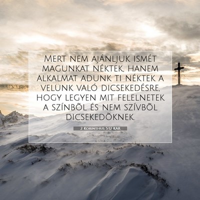2 Korinthus 5:12 KAR Bibliai verskép