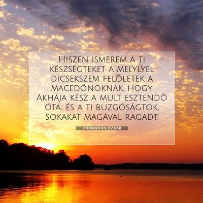 2 Korinthus 9:2 KAR Bibliai verskép