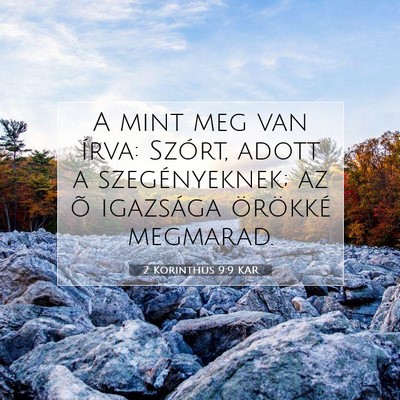 2 Korinthus 9:9 KAR Bibliai verskép