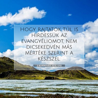 2 Korinthus 10:16 KAR Bibliai verskép