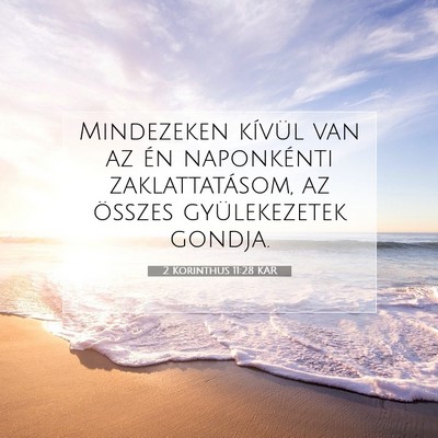 2 Korinthus 11:28 KAR Bibliai verskép