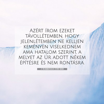 2 Korinthus 13:10 KAR Bibliai verskép
