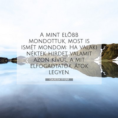 Galátzia 1:9 Bibliai vers magyarázata