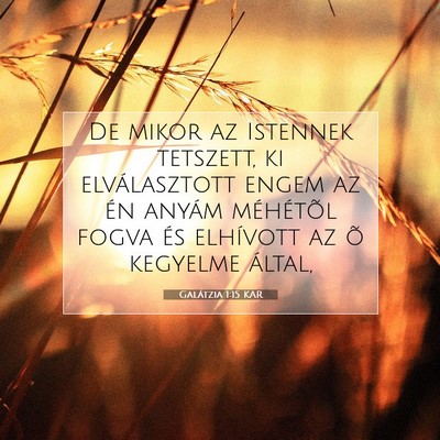 Galátzia 1:15 Bibliai vers magyarázata