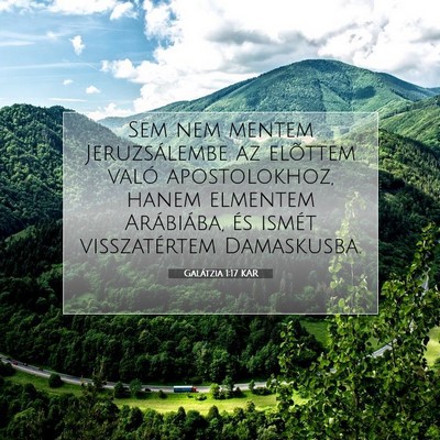 Galátzia 1:17 Bibliai vers magyarázata