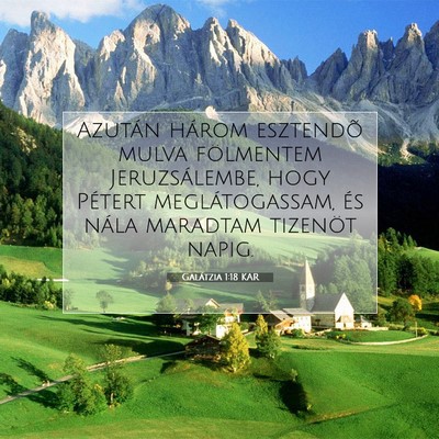 Galátzia 1:18 Bibliai vers magyarázata