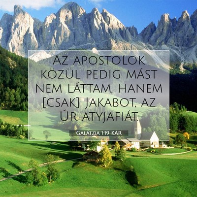 Galátzia 1:19 Bibliai vers magyarázata