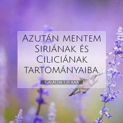 Galátzia 1:21 Bibliai vers magyarázata
