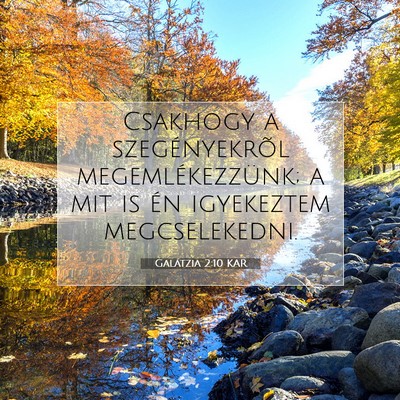 Galátzia 2:10 KAR Bibliai verskép