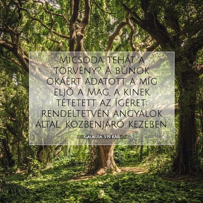 Galátzia 3:19 KAR Bibliai verskép