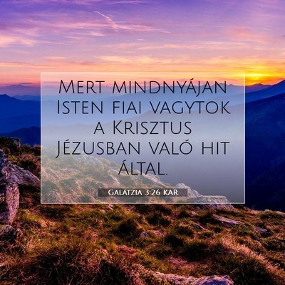 Galátzia 3:26 KAR Bibliai verskép