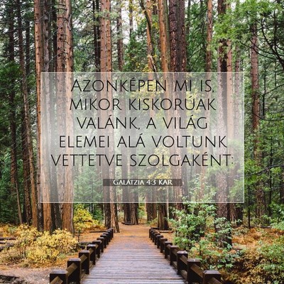 Galátzia 4:3 Bibliai vers magyarázata