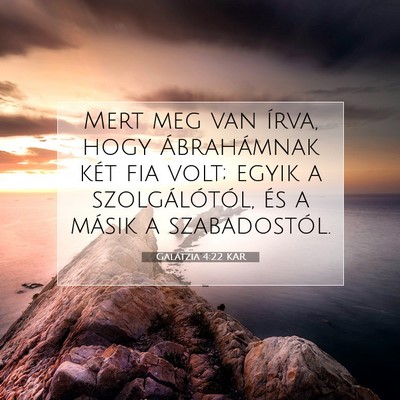 Galátzia 4:22 Bibliai vers magyarázata