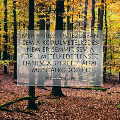 Galátzia 5:6 KAR Bibliai verskép