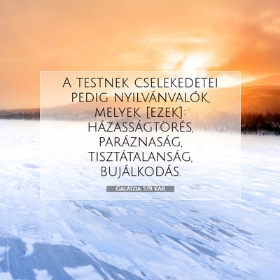 Galátzia 5:19 KAR Bibliai verskép