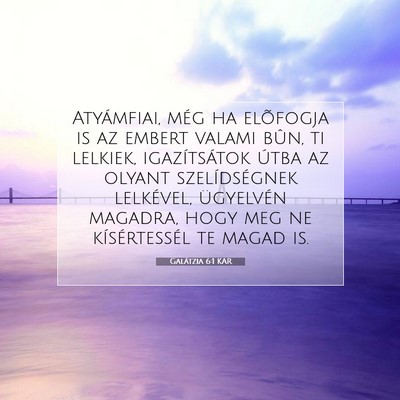 Galátzia 6:1 KAR Bibliai verskép