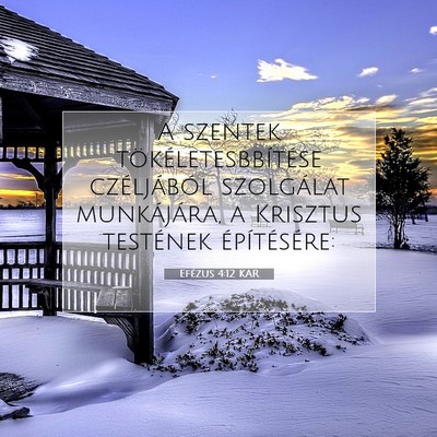Efézus 4:12 KAR Bibliai verskép