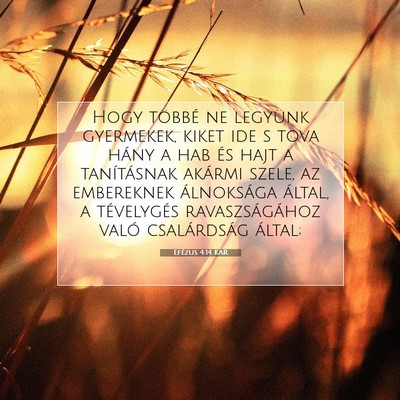 Efézus 4:14 KAR Bibliai verskép