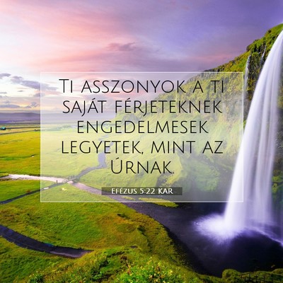 Efézus 5:22 KAR Bibliai verskép