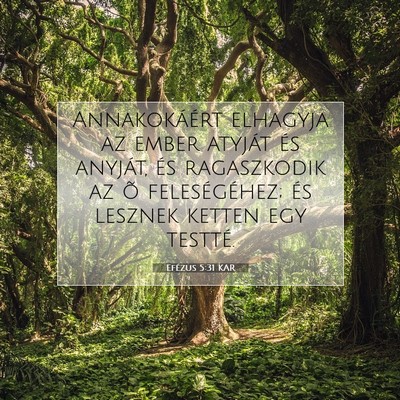 Efézus 5:31 KAR Bibliai verskép