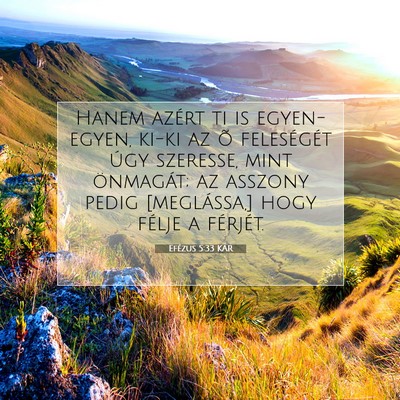Efézus 5:33 KAR Bibliai verskép
