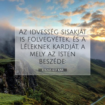 Efézus 6:17 KAR Bibliai verskép