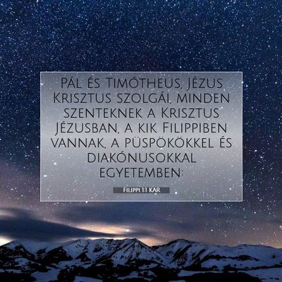 Filippi 1:1 Bibliai vers magyarázata