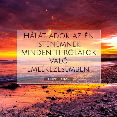 Filippi 1:3 Bibliai vers magyarázata