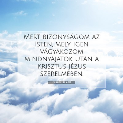 Filippi 1:8 Bibliai vers magyarázata