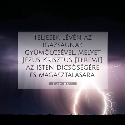 Filippi 1:11 Bibliai vers magyarázata