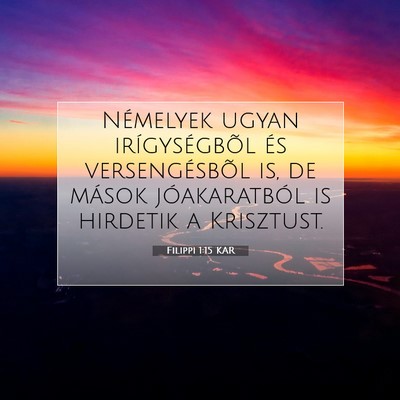 Filippi 1:15 Bibliai vers magyarázata