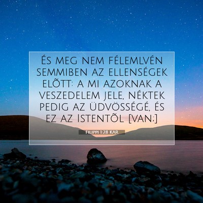 Filippi 1:28 Bibliai vers magyarázata