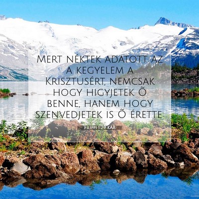 Filippi 1:29 Bibliai vers magyarázata