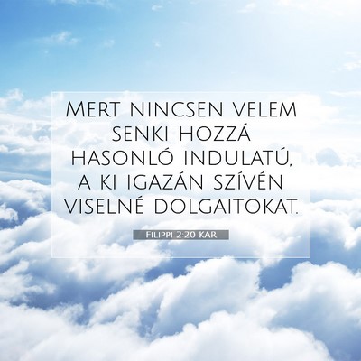 Filippi 2:20 KAR Bibliai verskép