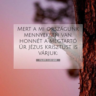 Filippi 3:20 KAR Bibliai verskép