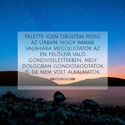 Filippi 4:10 KAR Bibliai verskép