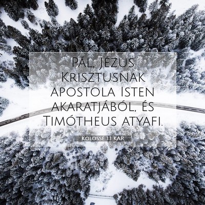 Kolossé 1:1 Bibliai vers magyarázata