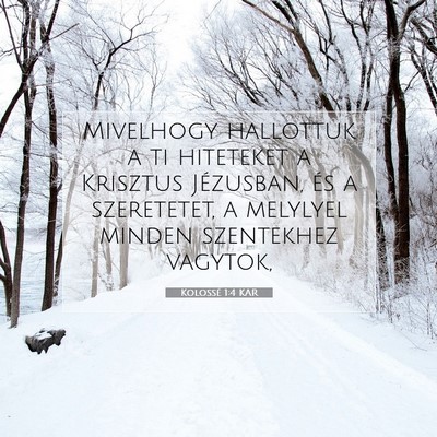Kolossé 1:4 Bibliai vers magyarázata