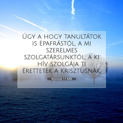 Kolossé 1:7 Bibliai vers magyarázata