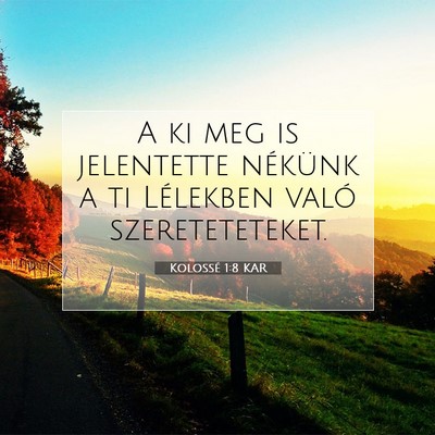 Kolossé 1:8 Bibliai vers magyarázata
