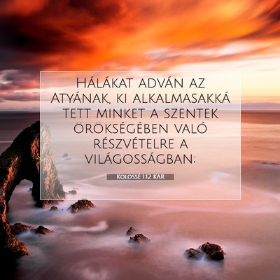 Kolossé 1:12 Bibliai vers magyarázata