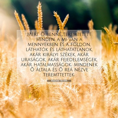 Kolossé 1:16 Bibliai vers magyarázata