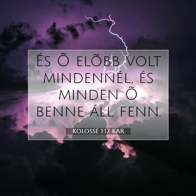 Kolossé 1:17 Bibliai vers magyarázata