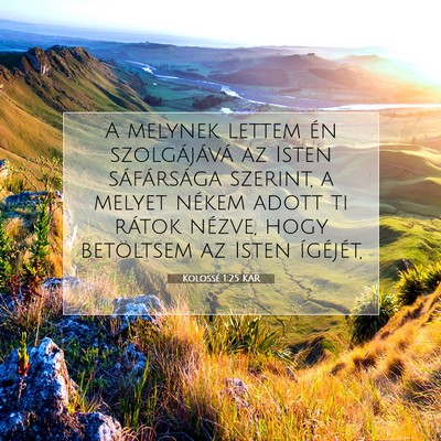 Kolossé 1:25 Bibliai vers magyarázata