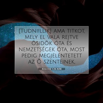 Kolossé 1:26 Bibliai vers magyarázata