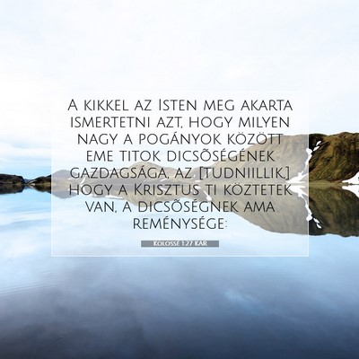 Kolossé 1:27 Bibliai vers magyarázata