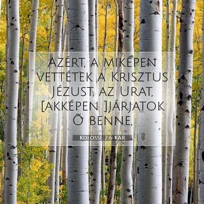 Kolossé 2:6 KAR Bibliai verskép